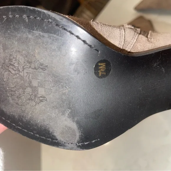 Vince Camuto “Madolee” Taupe Suede Over-the-Knee Block Heel Boots - Picture 11 of 16